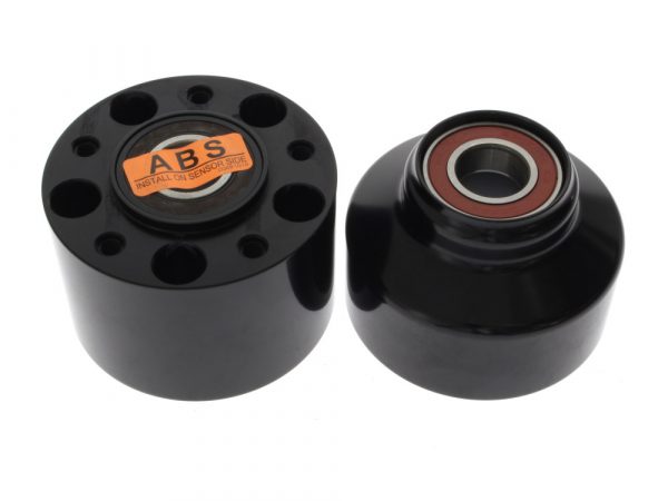 Front Wheel Hub Black. Fits Touring 2008up with ABS & Single Disc Rotor.