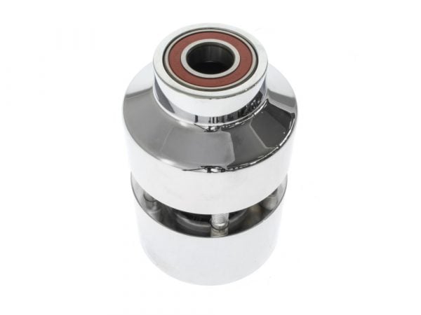 Front Wheel Hub - Chrome. Fits FLSTF, FLSTFB & FLS 2011-2017 Models with ABS.