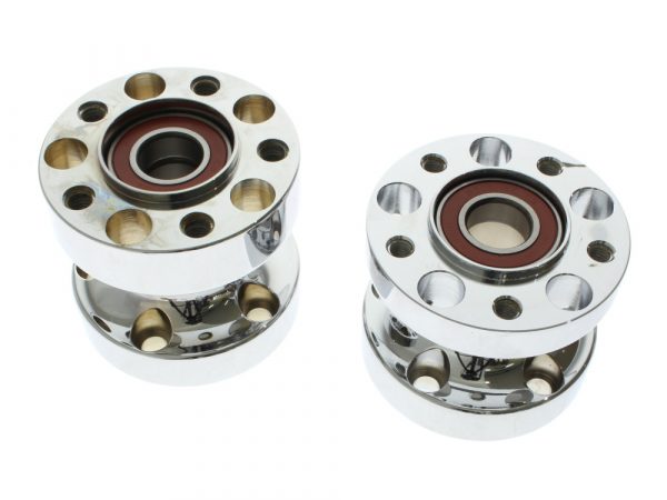 Rear Wheel Hub - Chrome. Fits Dyna 2006-2011 with Heartland HL-240D Wide Tyre Kit.