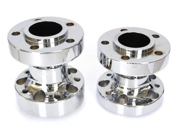 Rear Wheel Hub - Chrome. Fits H-D 1991-2010 with Performance Machine Phatail Wide Tyre Kit.