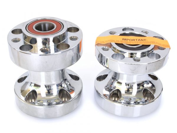 Rear Wheel Hub - Chrome. Fits Softail 2011-2017 with Performance Machine Phatail Wide Tyre Kit.