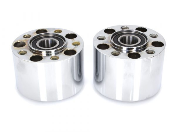 Rear Wheel Hub - Chrome. Fits Sportster 2004-2007.