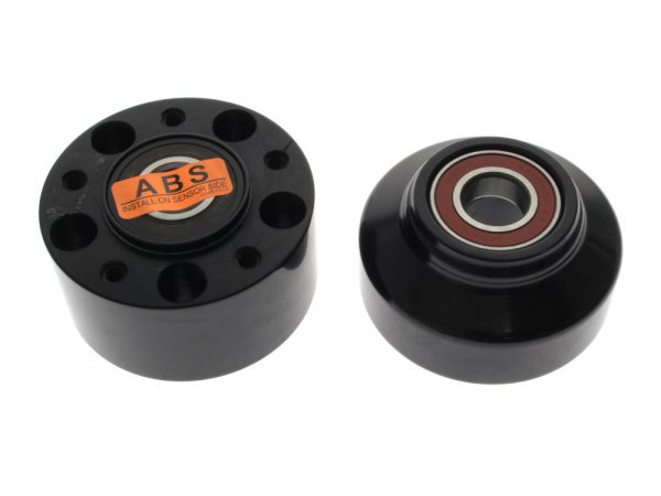 Front Wheel Hub - Black. Fits Dyna 2012-2017 & FXLR 2018up models with ABS.