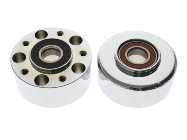 Front Wheel Hub - Chrome. Fits Sportster 2014up with ABS & Single Disc Rotor.