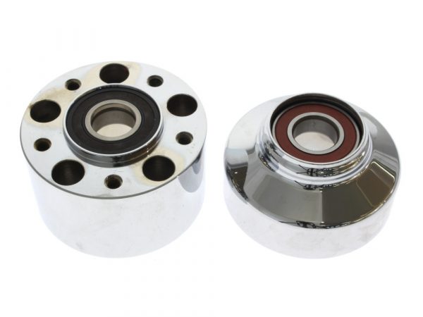 Front Wheel Hub - Chrome. Fits Sportster 1200X, Sportster 1200C & Sportster 883L 2014up Models with ABS & Single Disc Rotor.