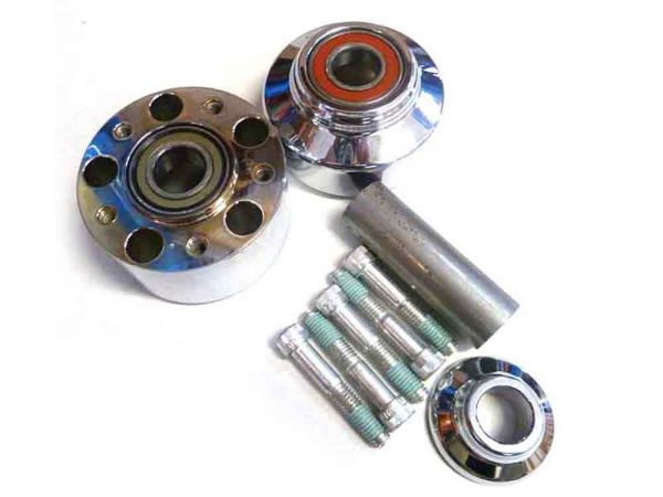 Front Wheel 16" Megabrake Disc Hub - Chrome. Fits Touring 2008up with ABS & Single Disc Rotor.
