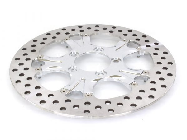 11-1/2" Left Hand Rear & Right Hand Rear Gasser & Luxe Disc Rotor - Chrome. Fits Custom Application.