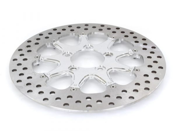 11-1/2" Left Hand Rear & Right Hand Rear Stiletto Disc Rotor - Chrome. Fits Custom Application.