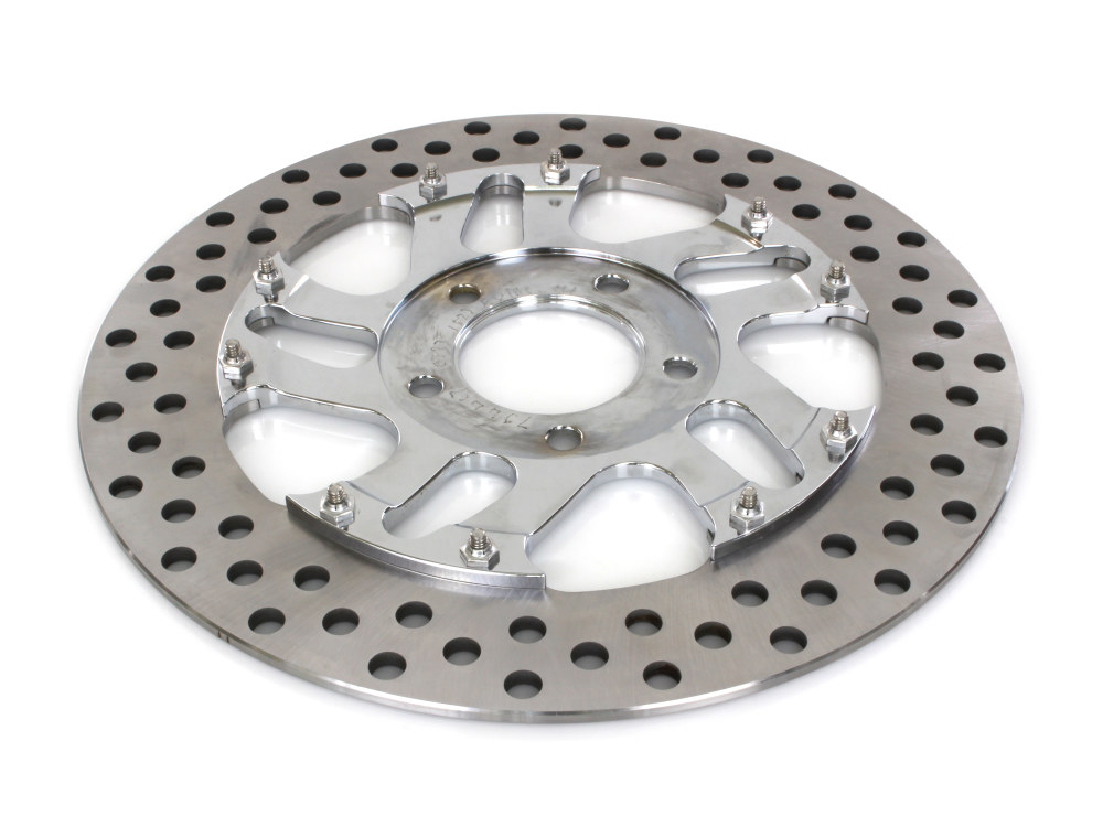11-1/2" Right Hand Rear Rival Disc Rotor - Chrome. Fits H-D 1981up with 11-1/2" Disc Rotor. » Right Hand Rear Rival Disc Rotor 11-1/2" Right Hand Rear Rival Disc Rotor - Chrome. Fits H-D 1981up with 11-1/2" Disc Rotor. - Image 2