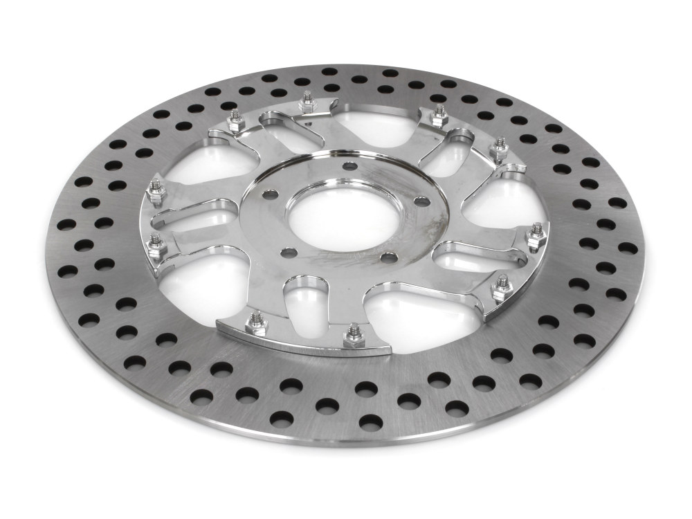 11.8" Left Hand Front Rival Disc Rotor - Chrome. Fits Touring 2008up, V-Rod 2006up & Dyna 2006up. » Left Hand Front Rival Disc Rotor 11.8" Left Hand Front Rival Disc Rotor - Chrome. Fits Touring 2008up, V-Rod 2006up & Dyna 2006up. - Image 2