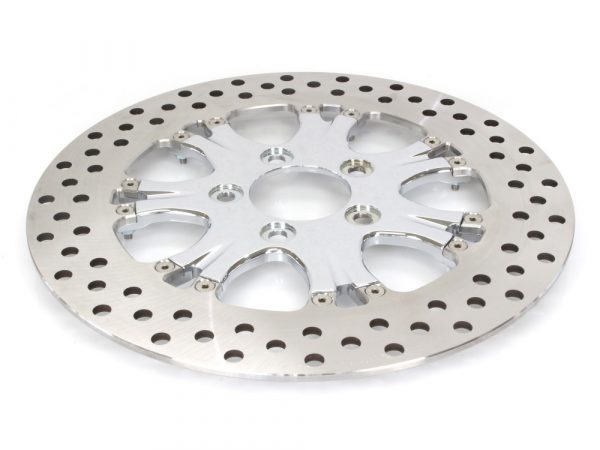 11.8" Right Hand Rear Heathen & Paramount Disc Rotor - Chrome. Fits Touring 2008up.