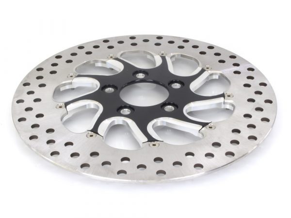 11.8" Right Hand Rear Torque Disc Rotor - Black Contrast Cut. Fits Touring 2008up.