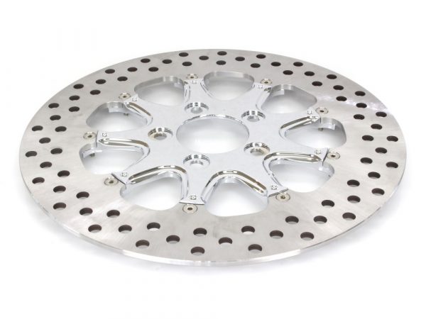 11.8" Right Hand Rear Stiletto Disc Rotor - Chrome. Fits Touring 2008up.