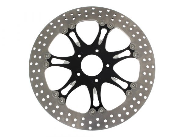 13" Left Hand Front & Right Hand Front Heathen & Paramount Disc Rotor - Black Contrast Cut Platinum.