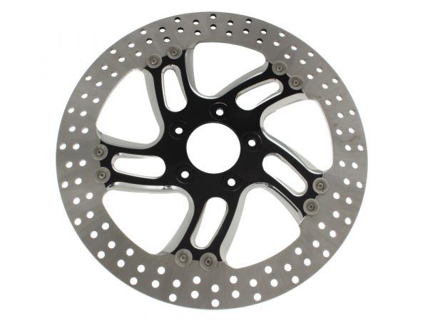 13" Left Hand Front Rival Disc Rotor -Black Contrast Cut Platinum.