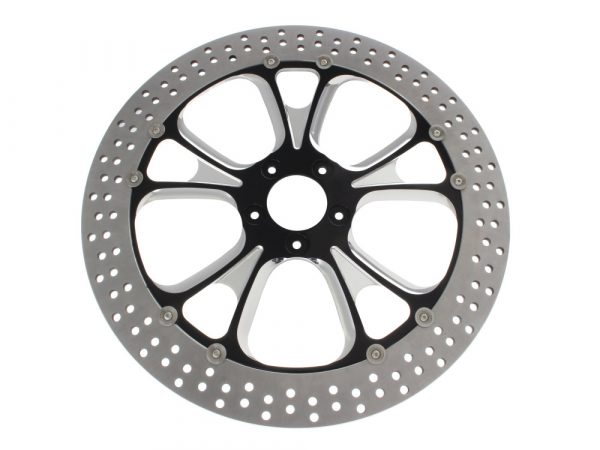 16" Left Hand Front & Right Hand Front Gasser & Luxe Disc Rotor - Black Contrast Cut Platinum.