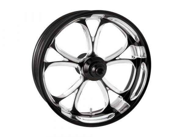 21" x 3.50" wide Luxe Wheel - Black Contrast Cut Platinum.