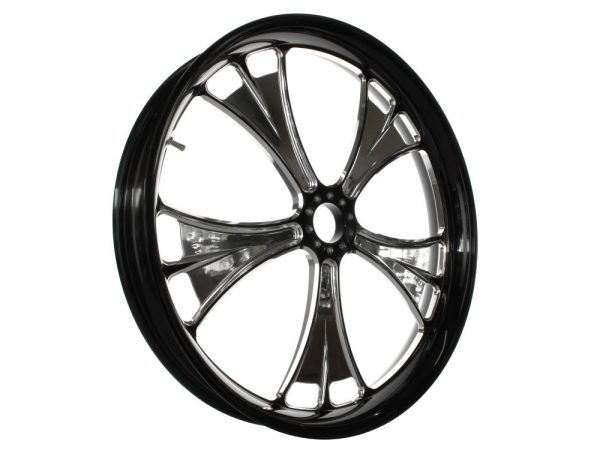 23" x 3.50" wide Gasser Wheel - Black Contrast Cut Platinum.