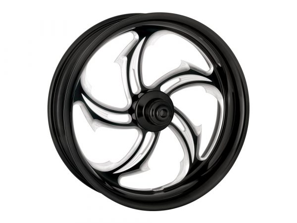 16" x 3.50" wide Rival Wheel - Black Contrast Cut Platinum.