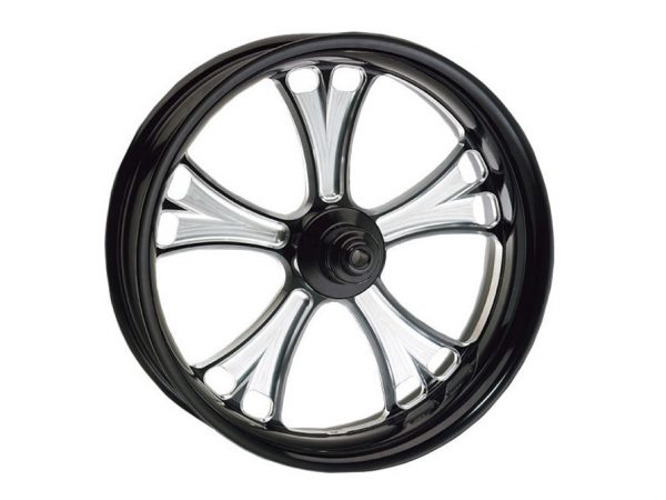26" x 3.50" wide Gasser Wheel - Black Contrast Cut Platinum.