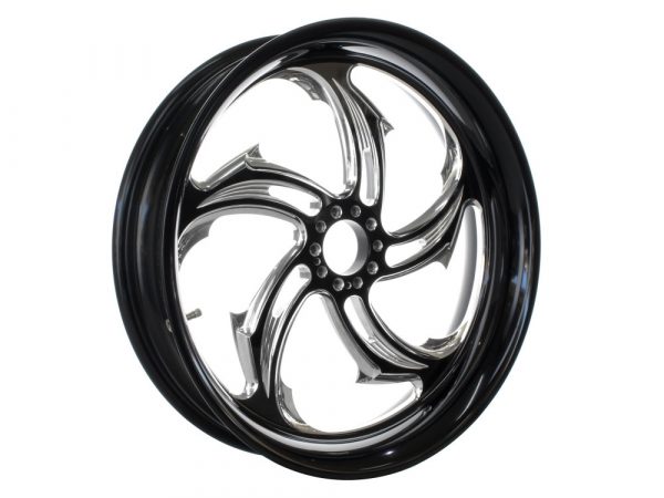 18" x 4.25" wide Rival Wheel - Black Contrast Cut Platinum.