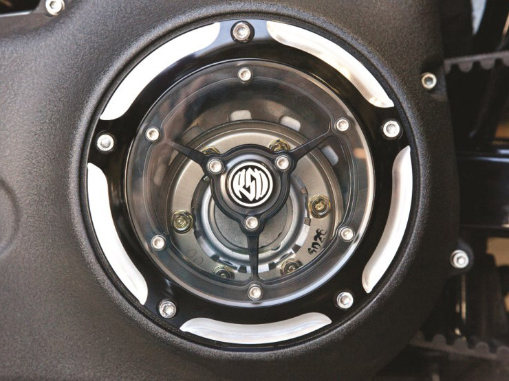 Clarity Derby Cover - Black Contrast Cut. Fits Softail 2000-2018, Dyna 1999-2017 & Touring 1999-2015. » Clarity Derby Cover - Black Contrast Cut. Fits Softail 2000-2018, Dyna 1999-2017 & Touring 1999-2015. - Image 2
