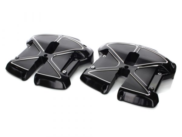 Formula Rocker Covers - Black Contrast Cut. Fits Touring 2017up & Softail 2018up.
