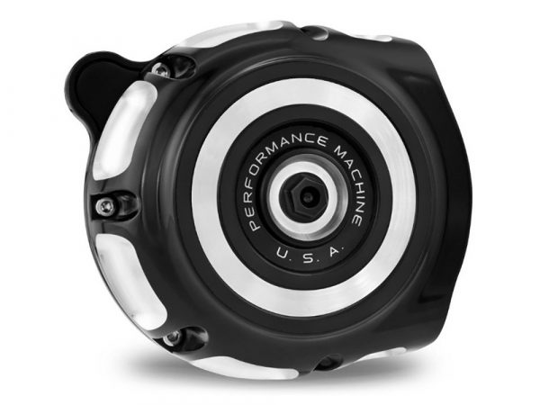 Vintage Air Cleaner Kit - Black Contrast Cut. Fits Touring 2017up & Softail 2018up.