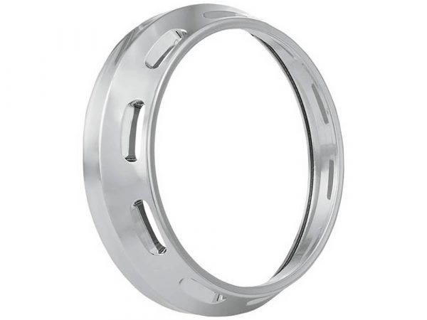 7" Apex Headlight Bezel - Chrome. Fits Touring 1984up.