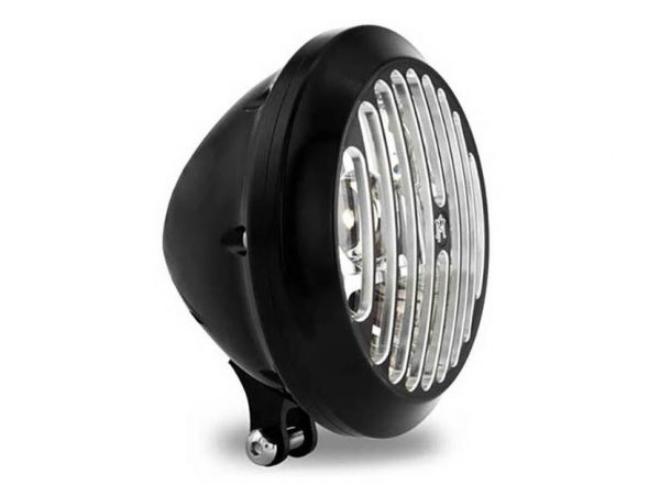 5-3/4" Grill LED Headlight - Black Contrast Cut.