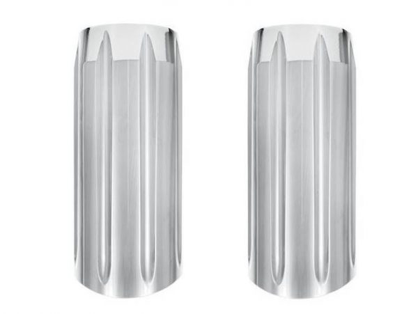 Slash Slider Covers - Chrome. Fits Touring 1984-2013.