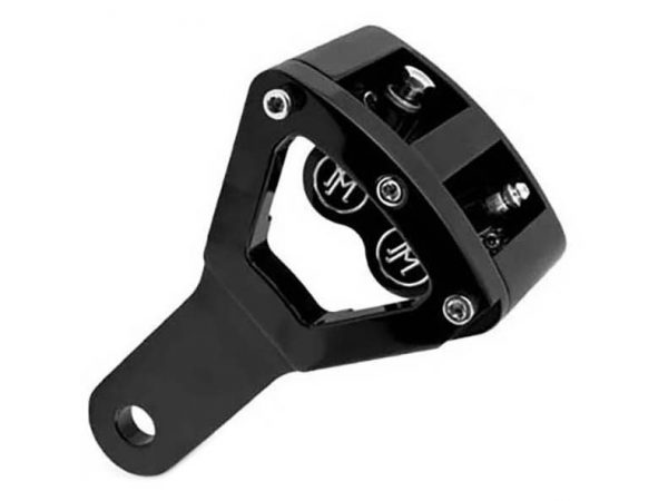 Rear Driveside 4 Piston Caliper & Mounting Bracket - Black Contrast Cut. Fits Custom with 1" Axle.