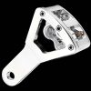 Rear Driveside 4 Piston Caliper & Mounting Bracket - Chrome. Fits Custom with 1" Axle. - Image 3