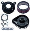 Mini Teardrop Air Cleaner Kit - Black. Fits Big Twins 1993-2017 with CV Carb or Cable Operated Delphi EFI. - Image 2