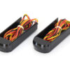 Alloy Art Rear Fender Rail Indicators Strut Light Kit with Red Run/Brake & Amber Turn Signal - Black. Fits Softail 1984-2017. - Image 2