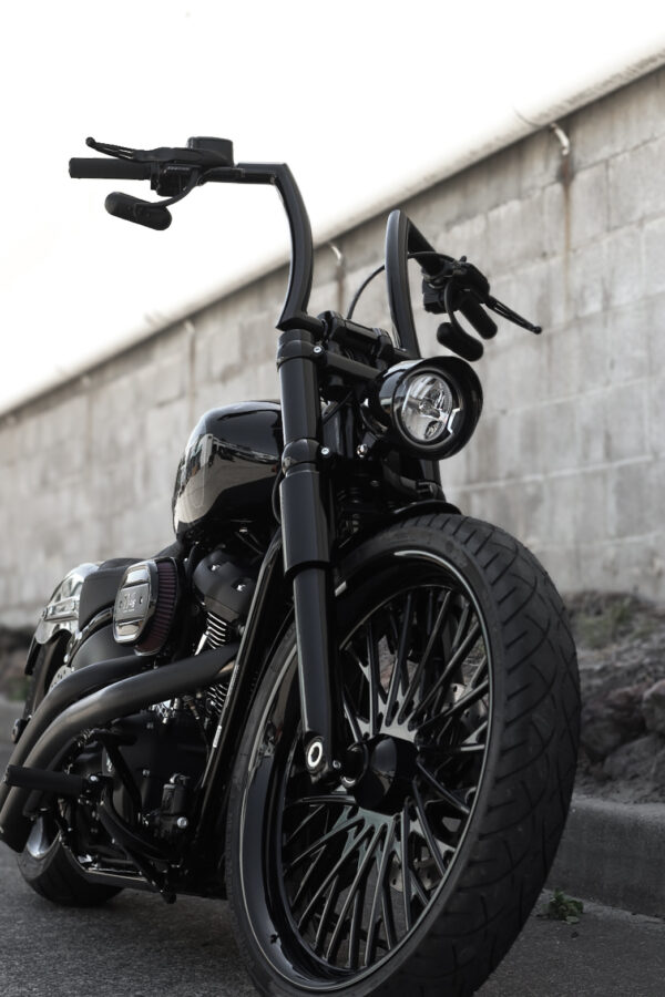 Brown Industries B-Phat Fork Covers - Black. Fits: 2018-Current Softail Street Bob & 2018-Current Softail Standard.