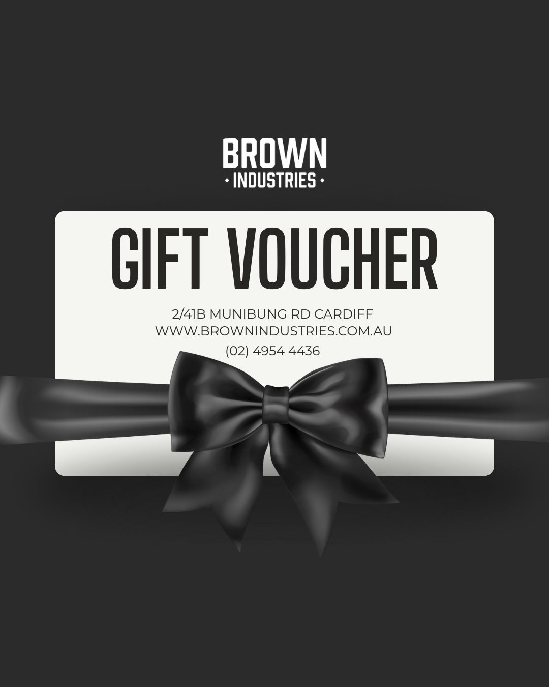 Brown Industries Gift Voucher » Brown Industries Gift Voucher