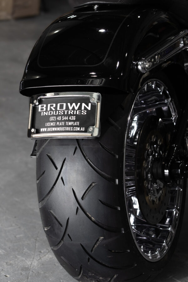 Brown Industries B-Tail Tail Tidy Version 2 – Chrome. Fits: Fat Boy 2018-2025.