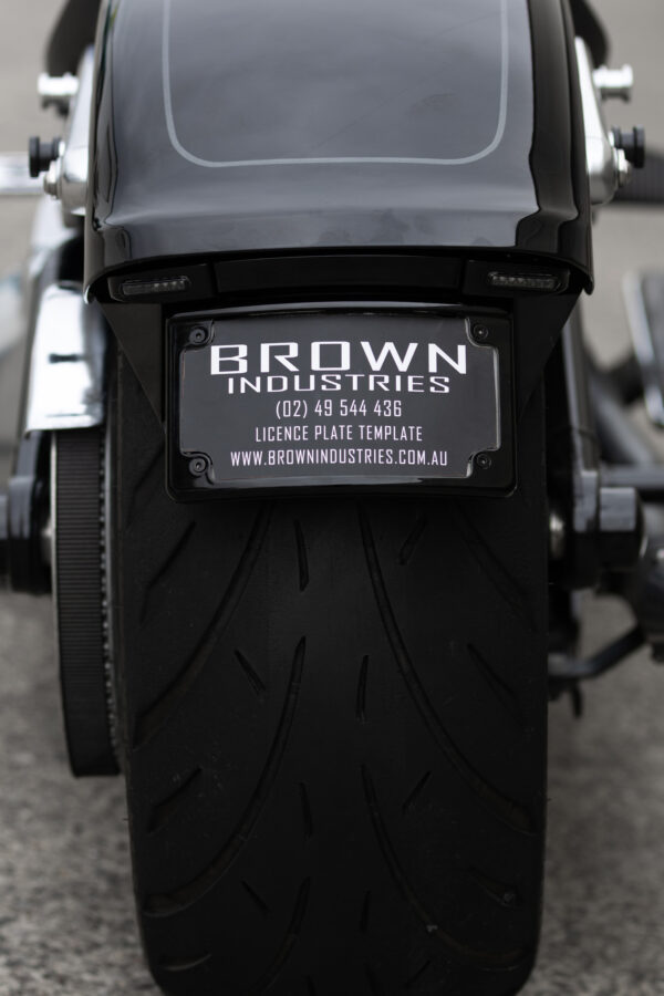 Brown Industries B-Tail Tail Tidy Version 3 – Black. Fits: 2018-2025 Fat Boy